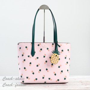 NWT Kate Spade Marlee Pineapple Printed Tote Shoulder Bag in Pink Multi
